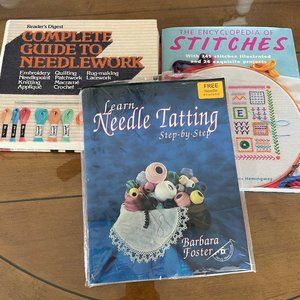 Needlework, Stitches, & Tatting 3 Books